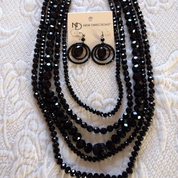 new directions Jewelry - Black Faceted Jewelry Set